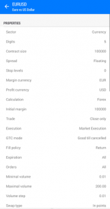 IC Markets MetaTrader 5 MT5 mobile trading app contract specification 158x300