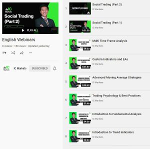 IC Markets archived webinars YouTube video 300x298